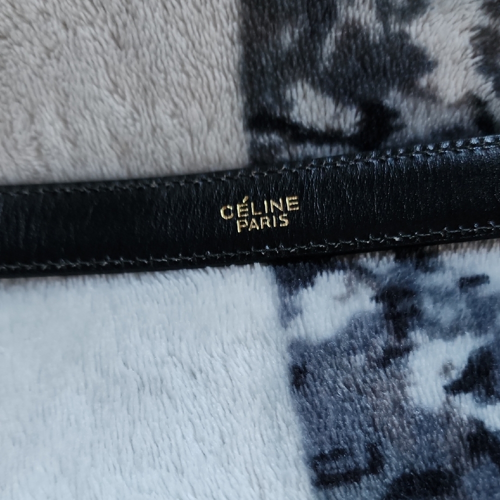Céline Black Leather Strap